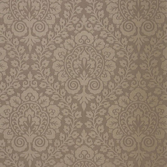 Schumacher Amalfi Damask Indoor/Outdoor Smoke Fabric