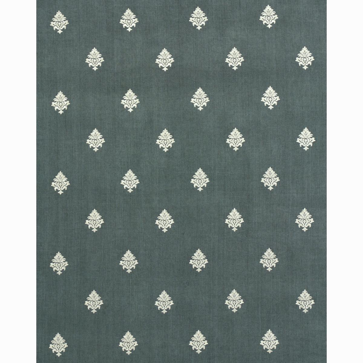 Schumacher Lorenzo Embroidery Midnight Fabric