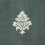 Schumacher Lorenzo Embroidery Midnight Fabric