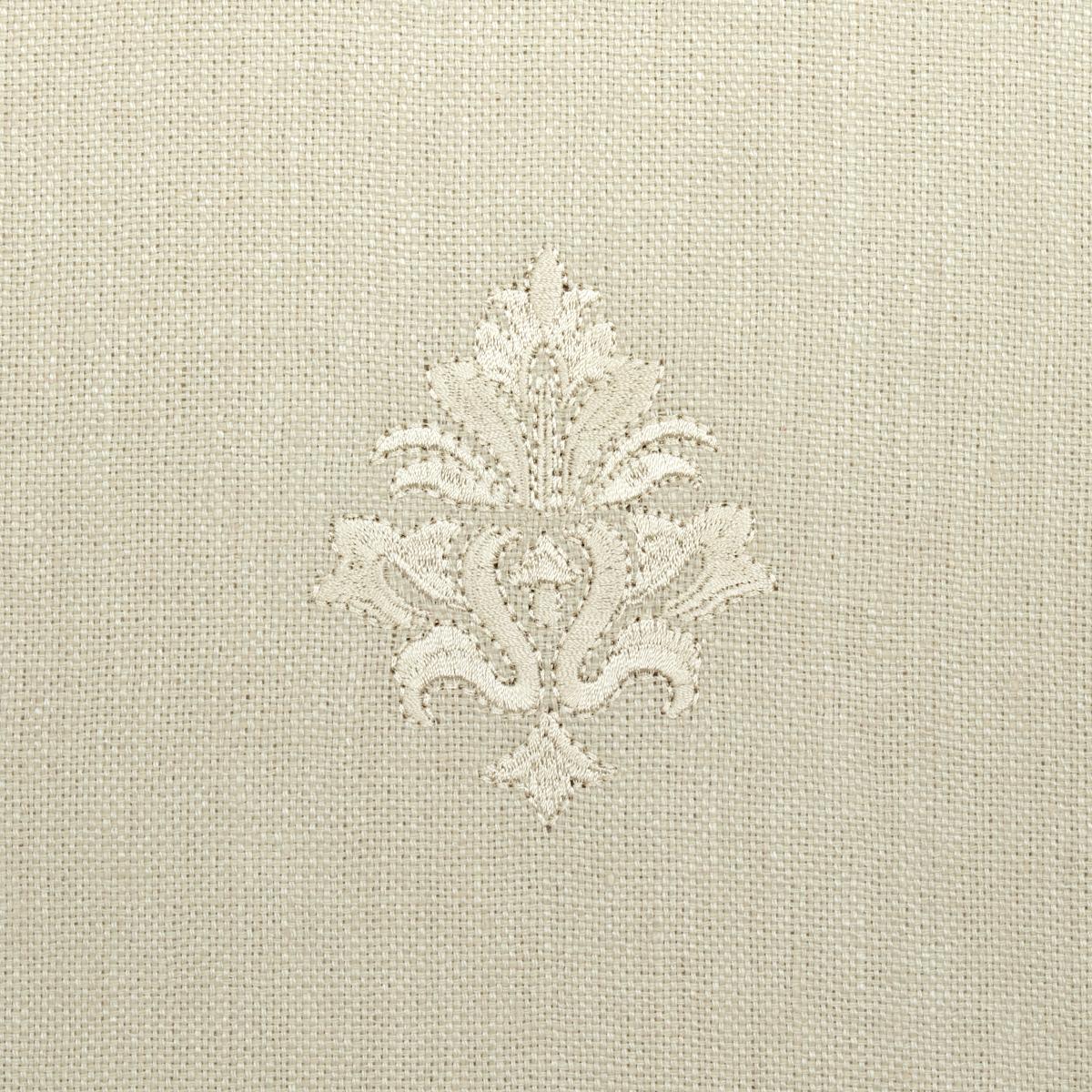 Schumacher Lorenzo Embroidery Natural Fabric