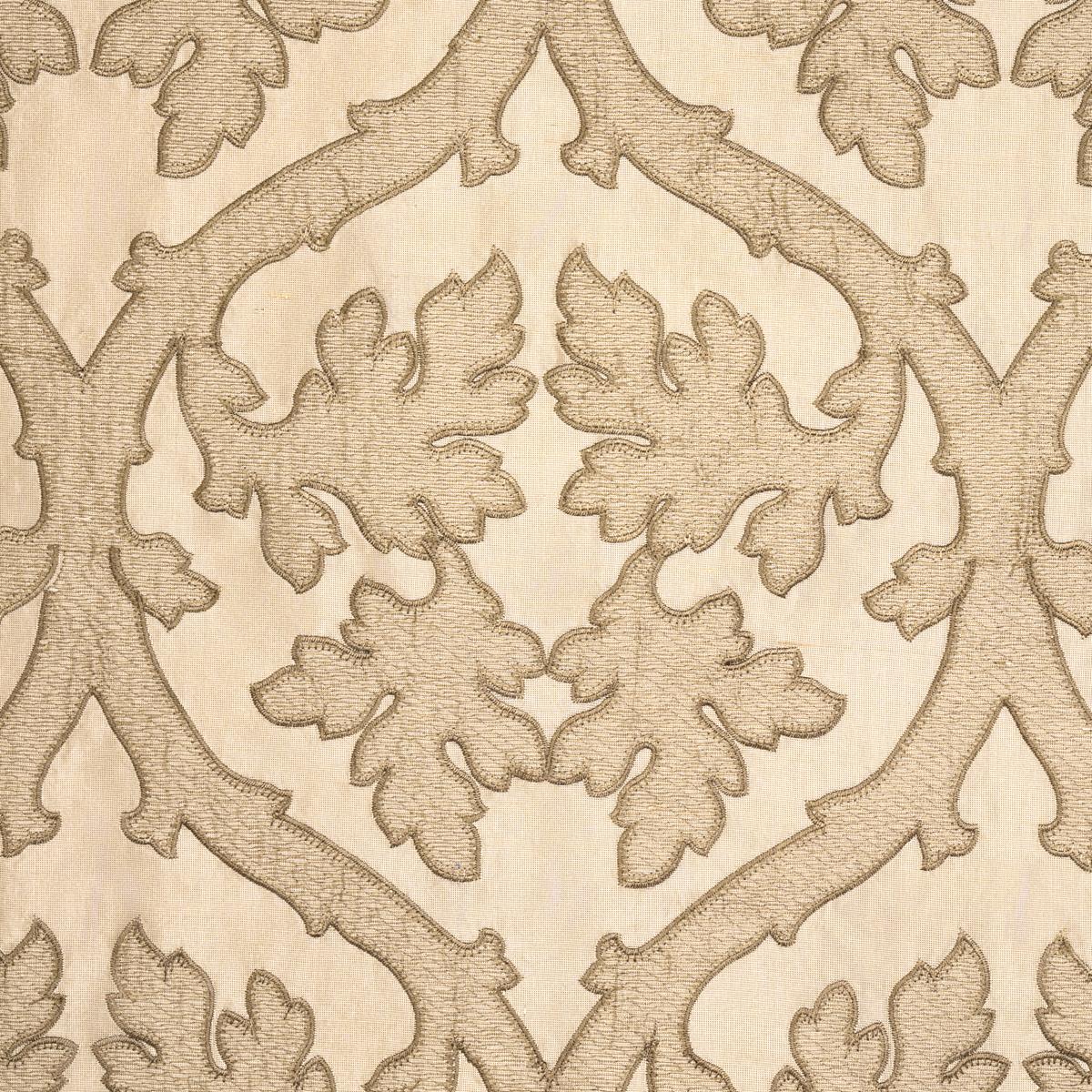 Schumacher Ravenna Embroidery Camel Fabric