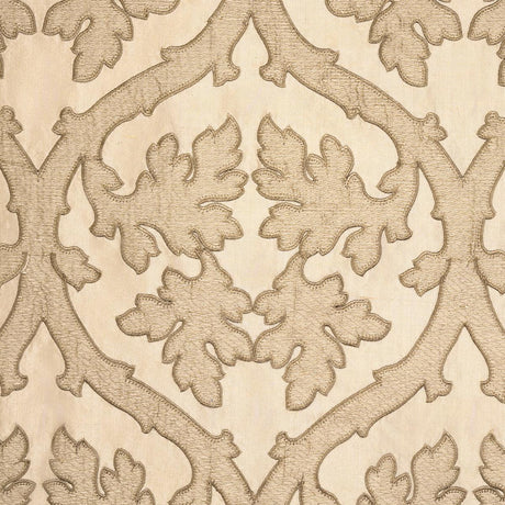 Schumacher Ravenna Embroidery Camel Fabric