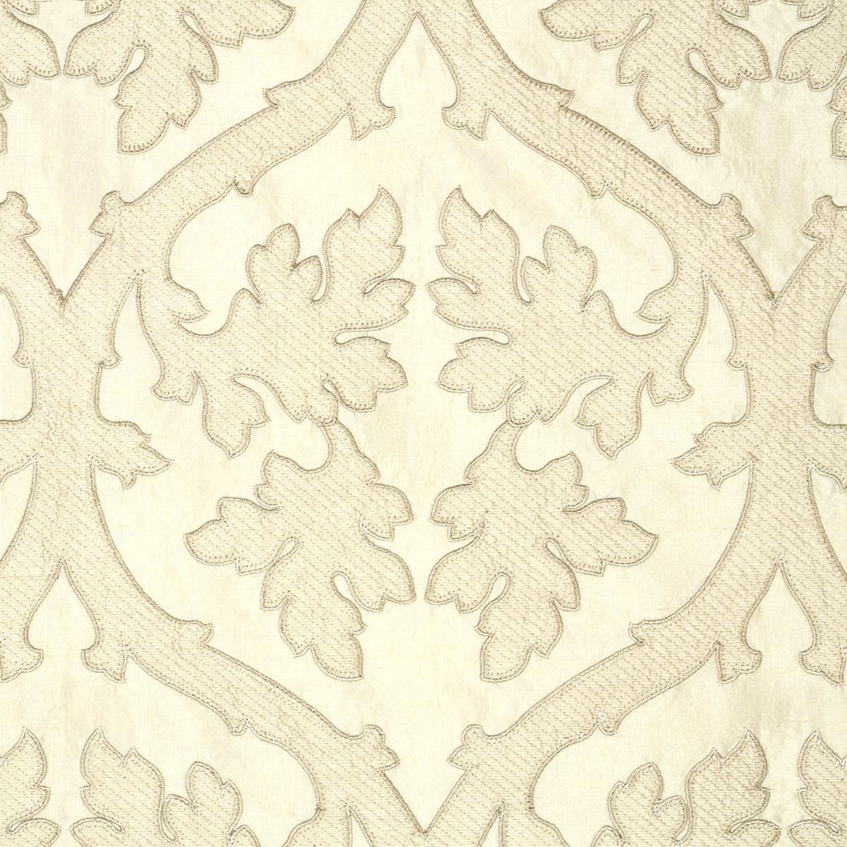 Schumacher Ravenna Embroidery Bone Fabric