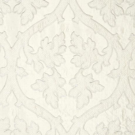 Schumacher Ravenna Embroidery Silver Fabric