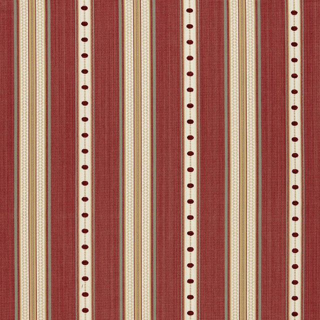 Schumacher Francesca Stripe Rouge Fabric