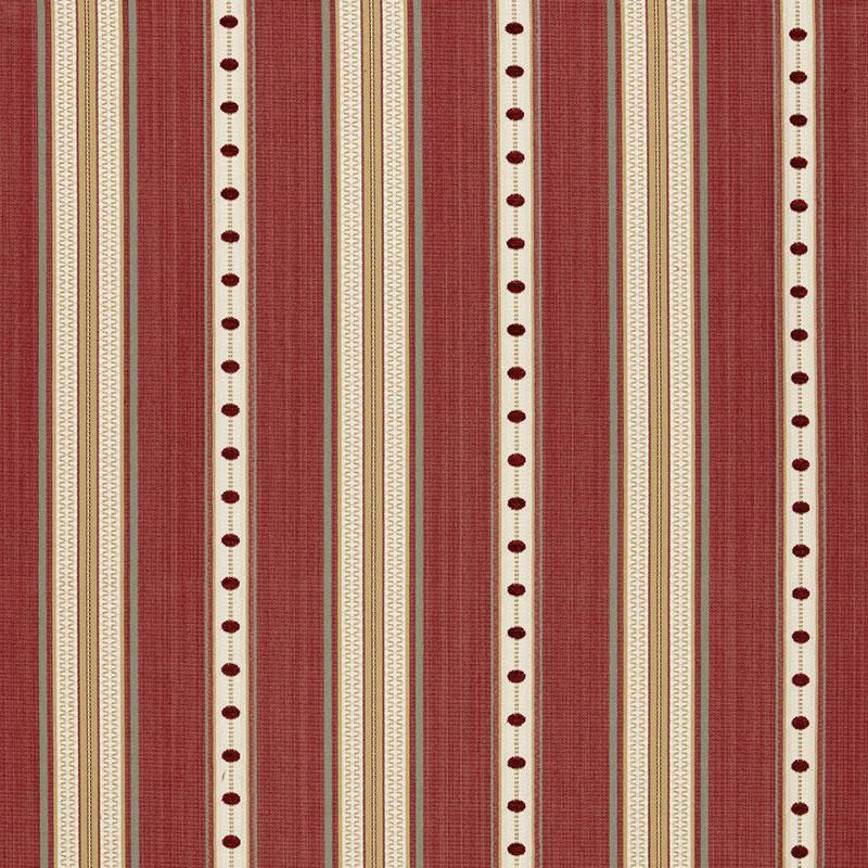 Schumacher Francesca Stripe Rouge Fabric