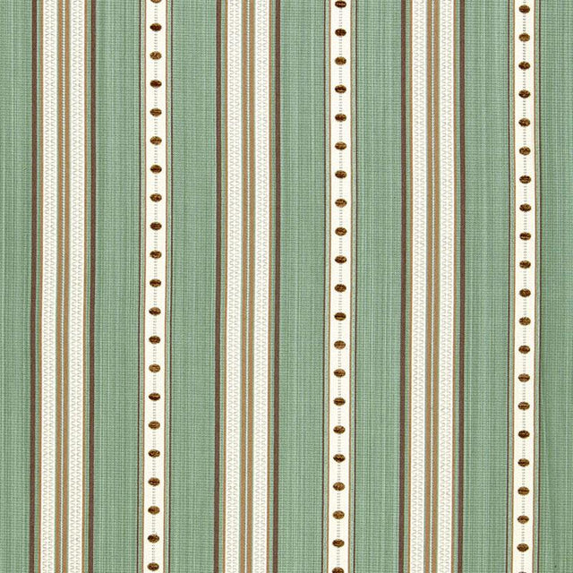 Schumacher Francesca Stripe Aqua Fabric