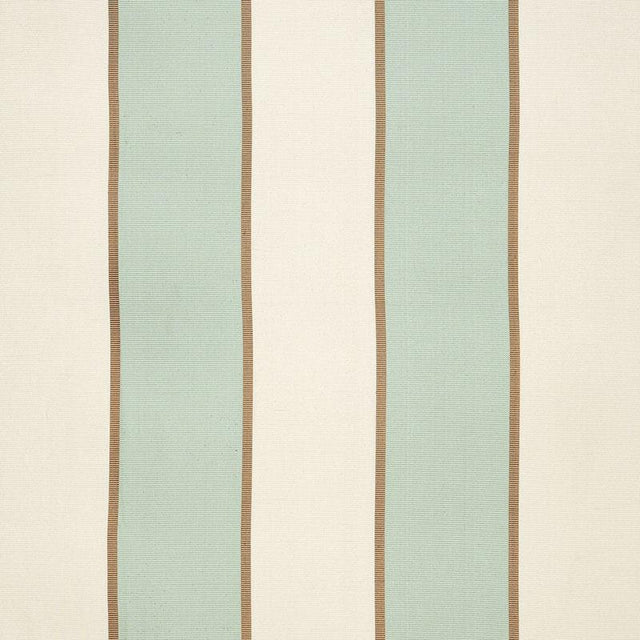 Schumacher Montebello Stripe Aqua Fabric