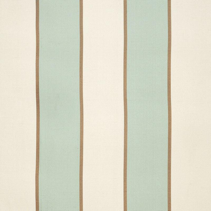 Schumacher Montebello Stripe Aqua Fabric