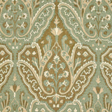 Schumacher Maharajah Crewel Embroidery Verdigris Fabric