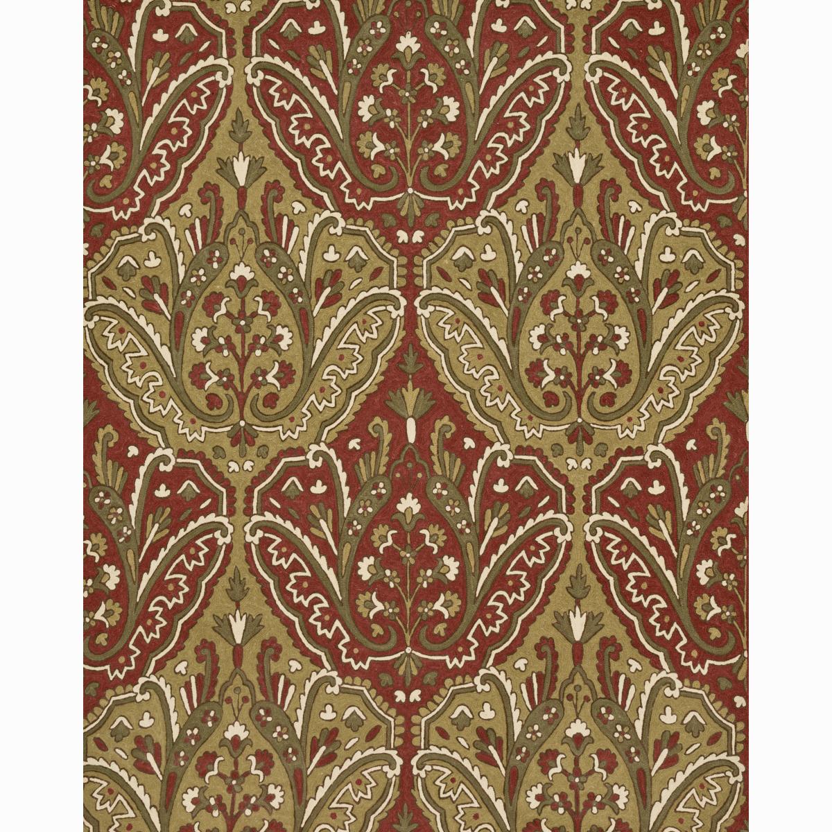 Schumacher Maharajah Crewel Embroidery Pompeii Fabric