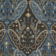 Schumacher Maharajah Crewel Embroidery Indigo Fabric