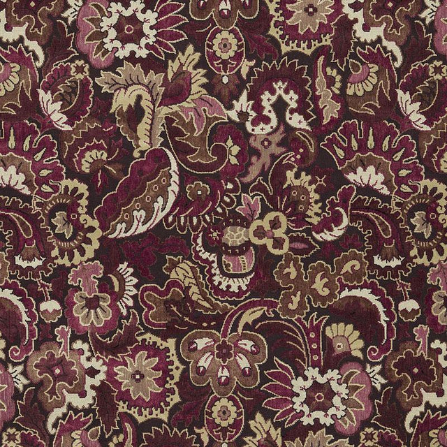 Schumacher Velours Oriental Aubergine Fabric