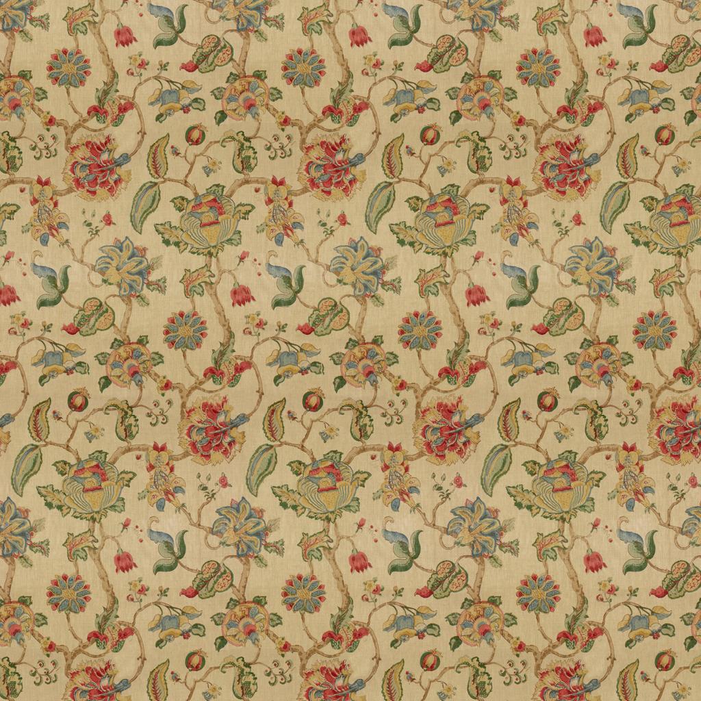 Lee Jofa TIDEWATER BLOCK RUBY/BLUE Fabric