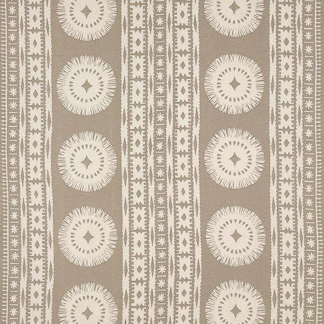 Schumacher Bora Bora Print Sea Oyster Fabric