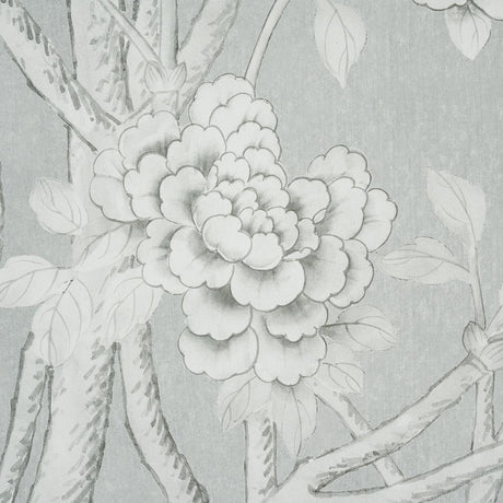 Schumacher Chinois Palais Panel Grisaille Wallpaper