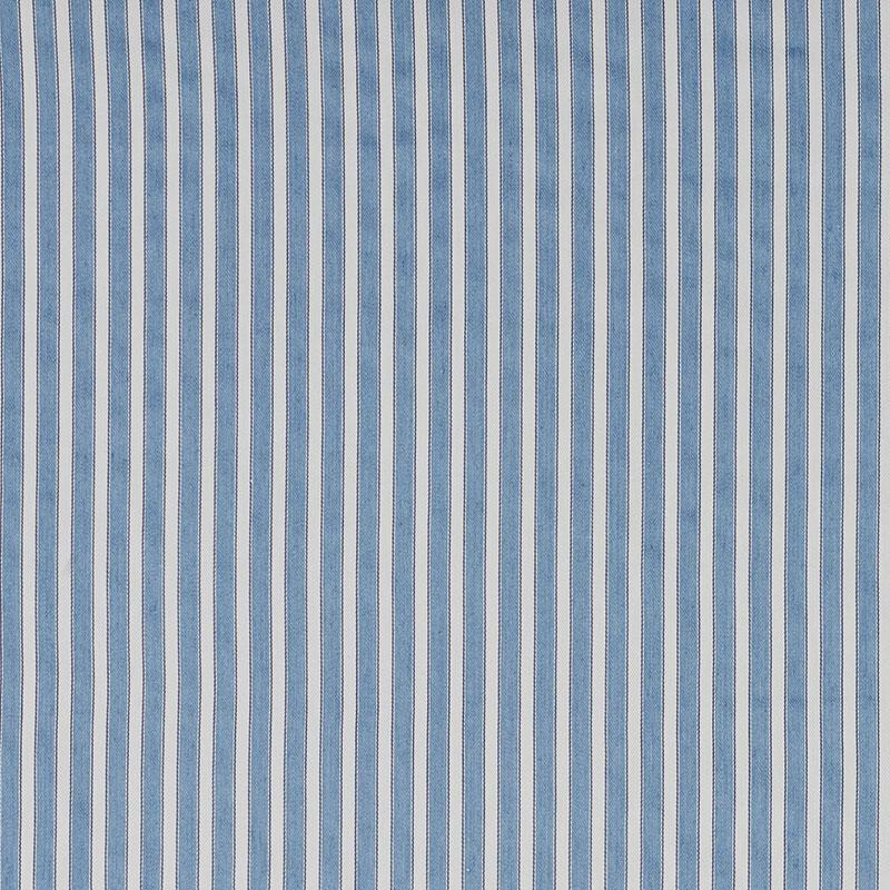 Schumacher Antique Ticking Stripe Bleu Fabric