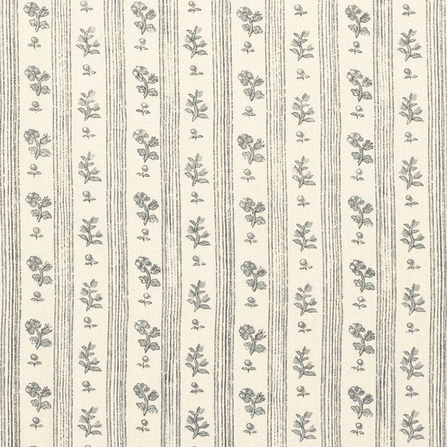 Schumacher Cabanon Stripe Gris Fabric