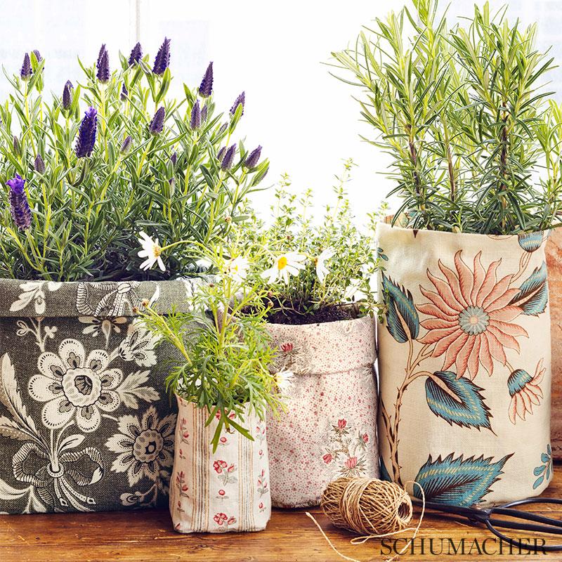 Schumacher Cabanon Stripe Gris Fabric