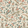 Schumacher Campagne Peacock & Rouge Fabric