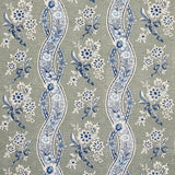 Schumacher Le Castellet Gris & Bleu Fabric