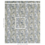 Schumacher Le Castellet Gris & Bleu Fabric