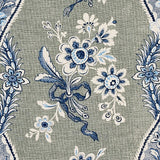 Schumacher Le Castellet Gris & Bleu Fabric