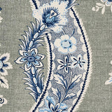 Schumacher Le Castellet Gris & Bleu Fabric