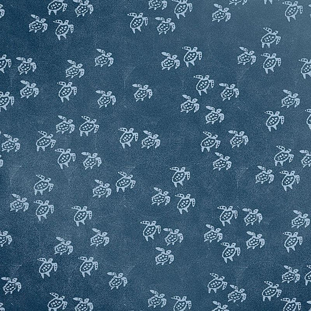 Schumacher Painted Turtles Indoor/Outdoor Aegean Fabric