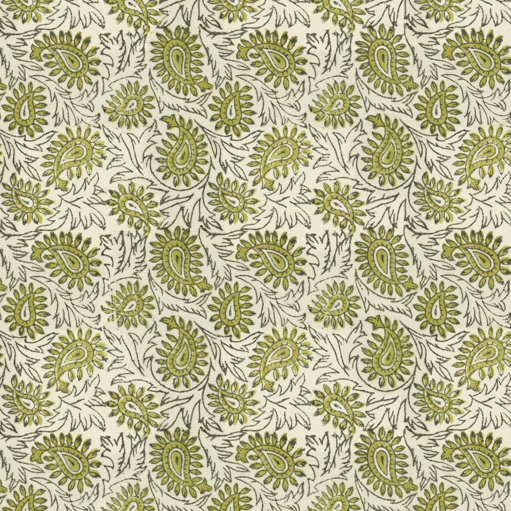 Kasmir Swansea Leaf Olive Fabric