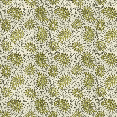 Kasmir Swansea Leaf Olive Fabric
