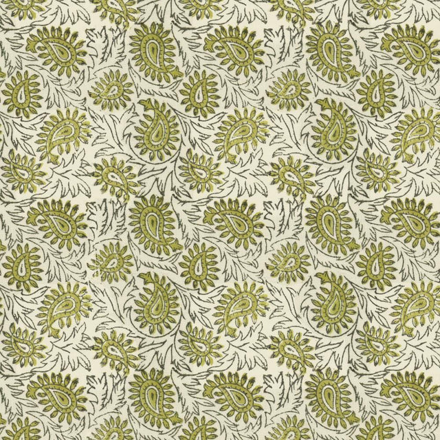 Kasmir Swansea Leaf Olive Fabric