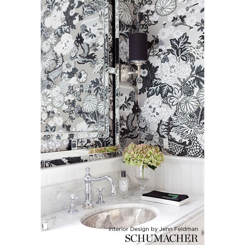Schumacher Chiang Mai Dragon Smoke Wallpaper