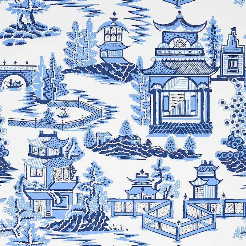 Schumacher Nanjing Porcelain Wallpaper
