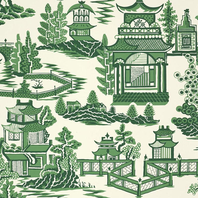 Schumacher Nanjing Jade Wallpaper