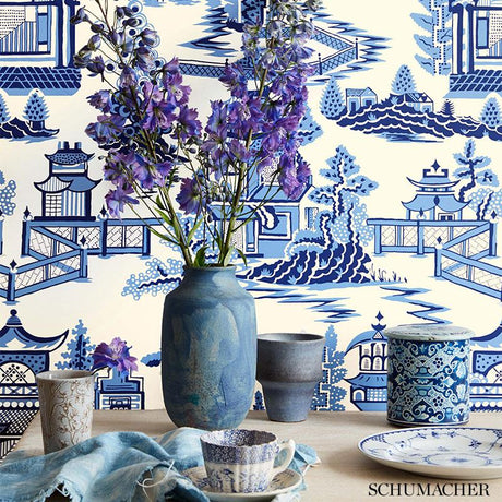 Schumacher Nanjing Jade Wallpaper