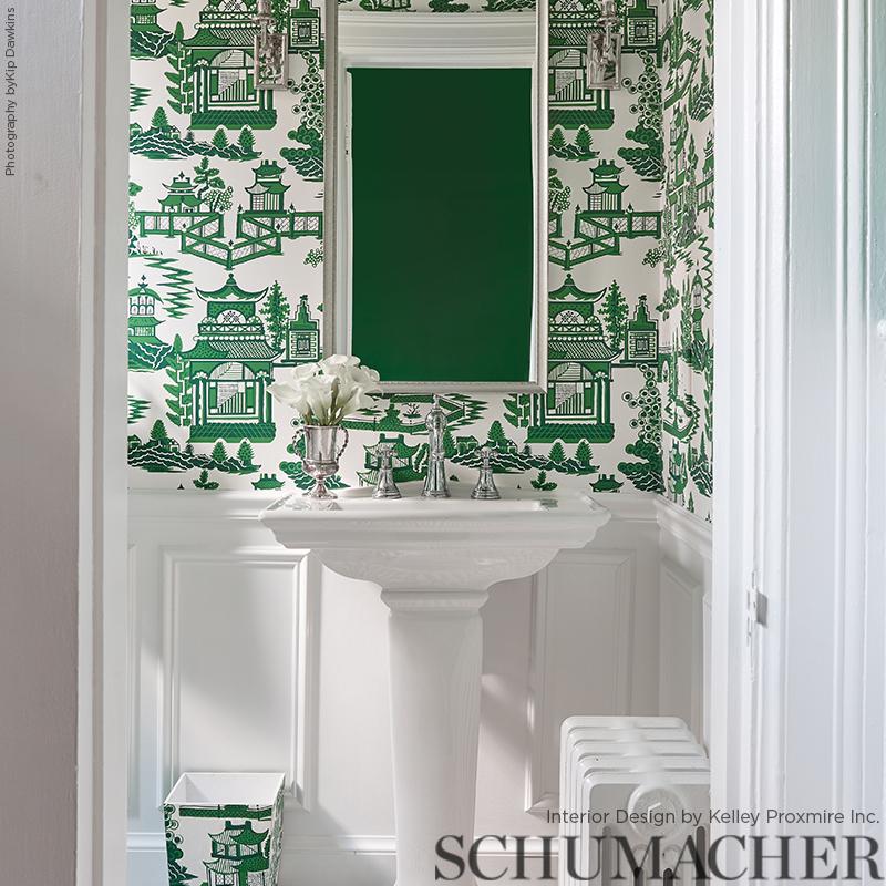 Schumacher Nanjing Jade Wallpaper