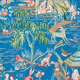 Schumacher Yangtze River Peacock Fabric