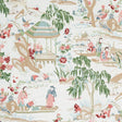Schumacher Yangtze River Aqua Fabric