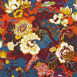 Schumacher Shanghai Peacock Cinnabar Wallpaper