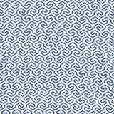 Schumacher Ming Fret Print Blue Fabric