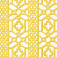 Schumacher Zanzibar Trellis Canary Wallpaper