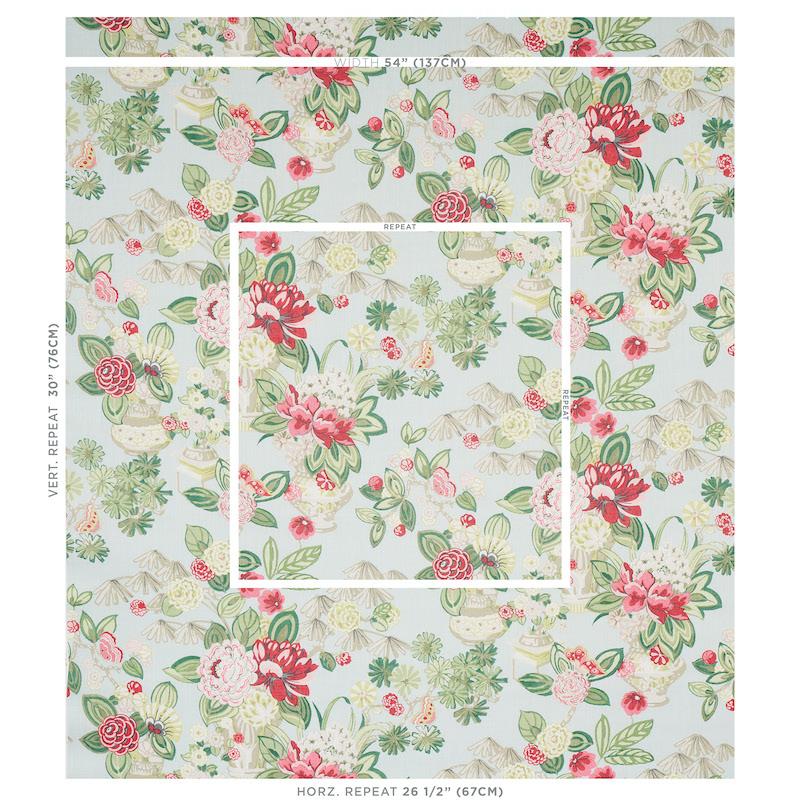 Schumacher Bouquet Chinois Sky Fabric