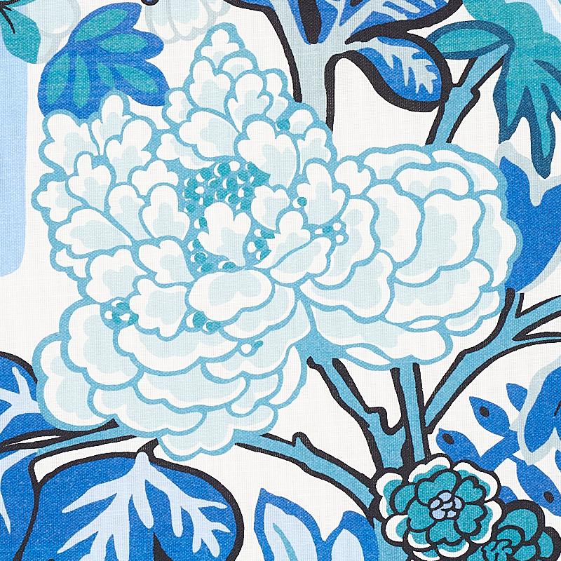 Schumacher Chiang Mai Indoor/Outdoor China Blue Fabric