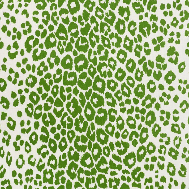 Schumacher Iconic Leopard Indoor/Outdoor Green Fabric
