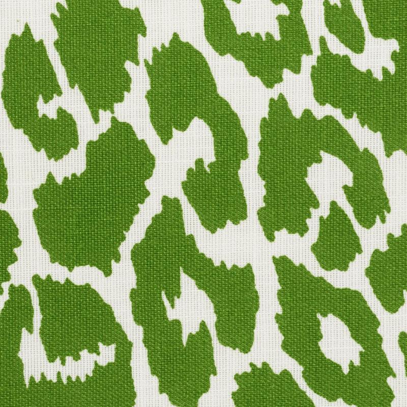 Schumacher Iconic Leopard Indoor/Outdoor Green Fabric