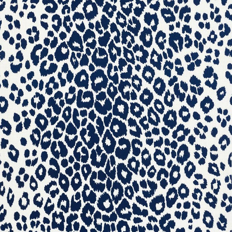 Schumacher Iconic Leopard Indoor/Outdoor Navy Fabric
