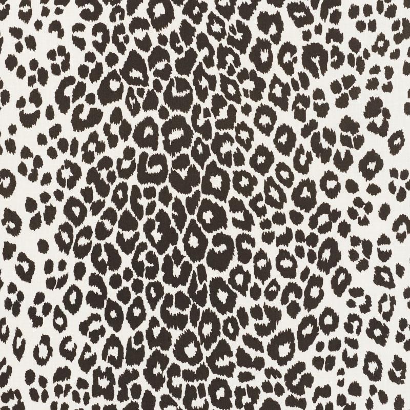 Schumacher Iconic Leopard Indoor/Outdoor Graphite Fabric