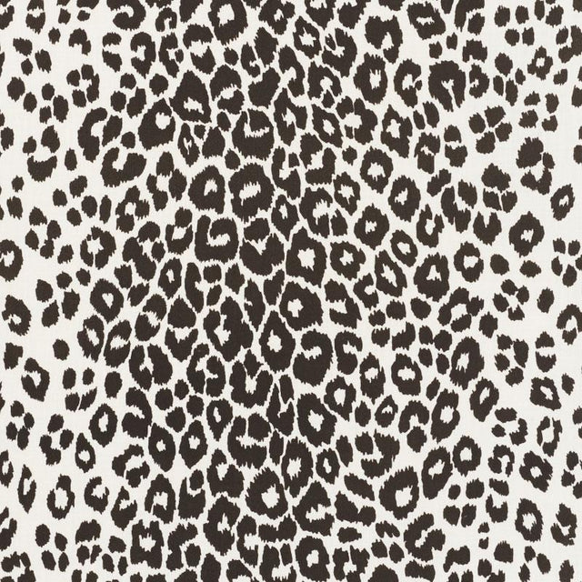 Schumacher Iconic Leopard Indoor/Outdoor Graphite Fabric