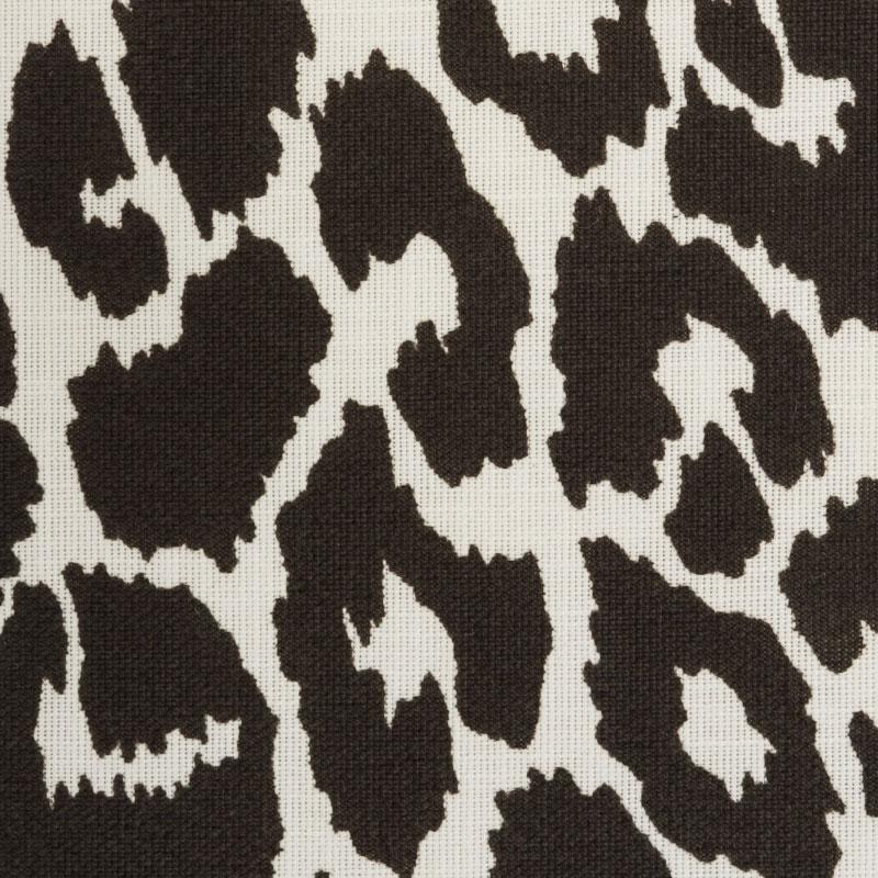 Schumacher Iconic Leopard Indoor/Outdoor Graphite Fabric